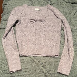 Hollister Light Purple V-Neck Sweater